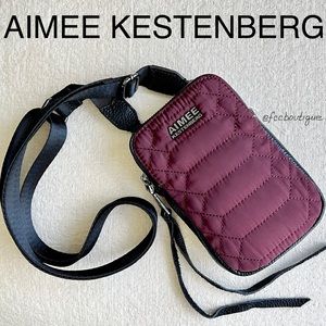 AIMEE KESTENBERG  Just Saying Leather Nylon Stadium phone Crossbody Bag